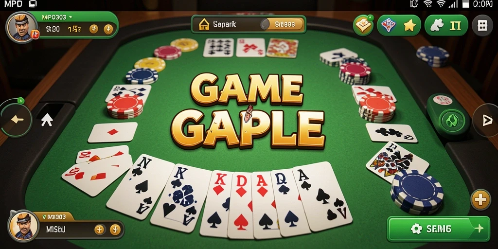 Tampilan gameplay Gaple MPO303 yang menarik dan interaktif.