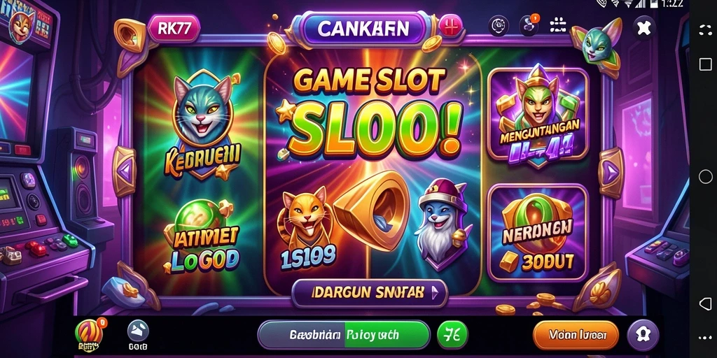 Tampilan gameplay Slot yang menarik dan mengasyikkan di RK77.
