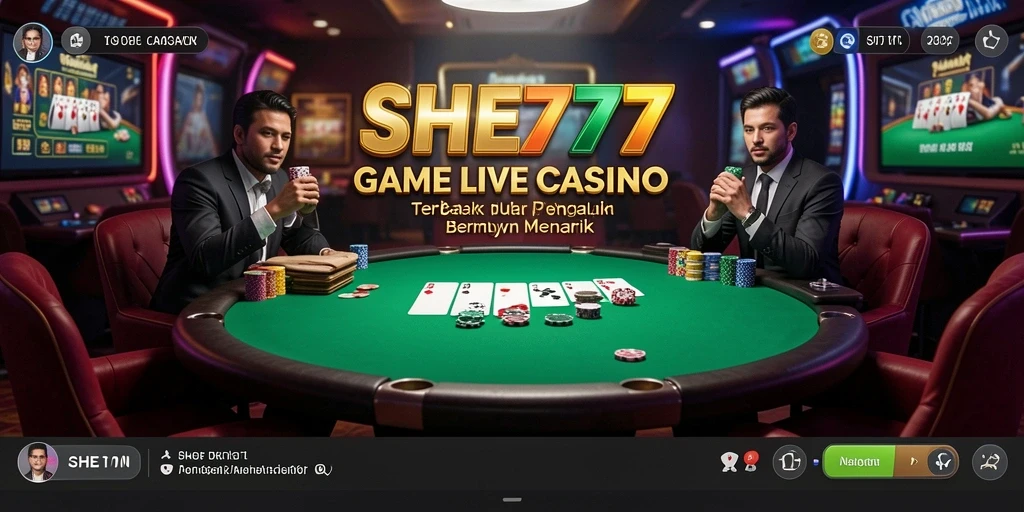 Tampilan gameplay Live Casino yang mendebarkan di SHE777.