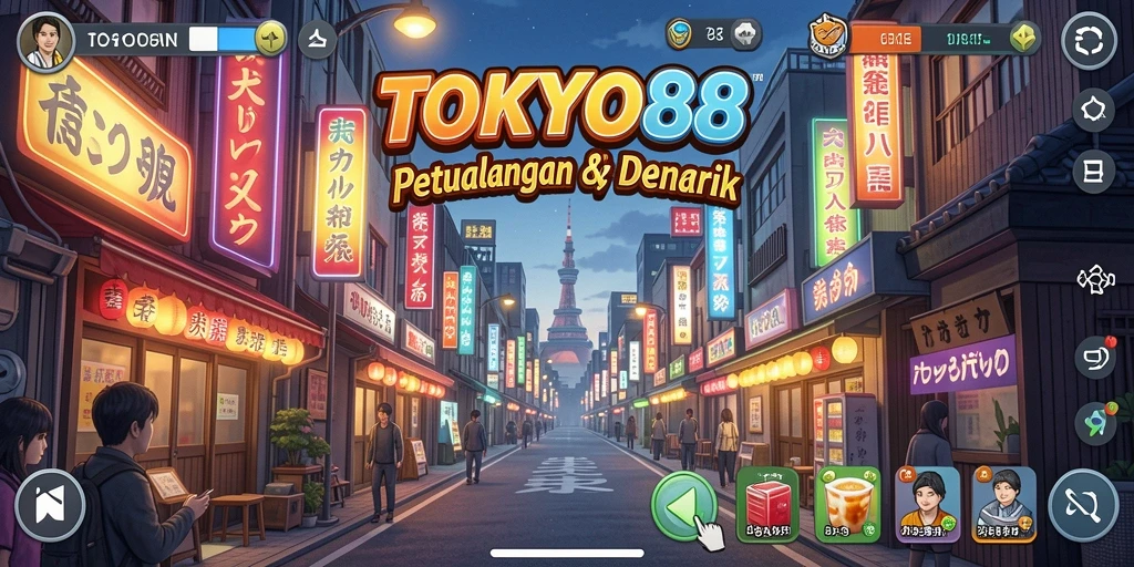 Screenshot utama TOKYO88 menampilkan gameplay Idle yang seru dan interaktif.