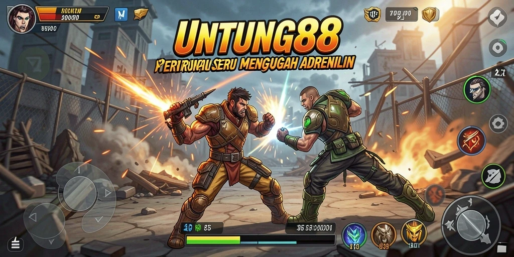 Tangkapan layar permainan UNTUNG88 dengan aksi pertarungan menegangkan.